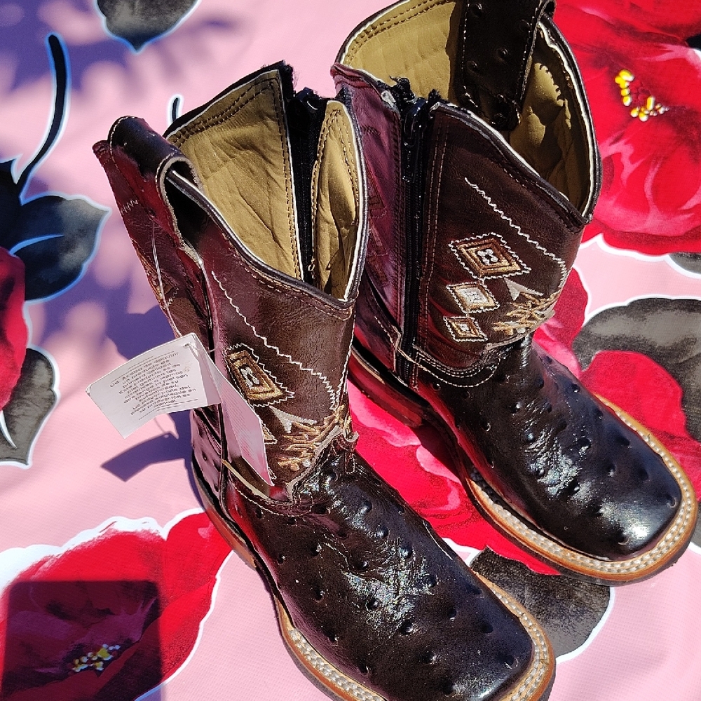Kids Brown Western Boots